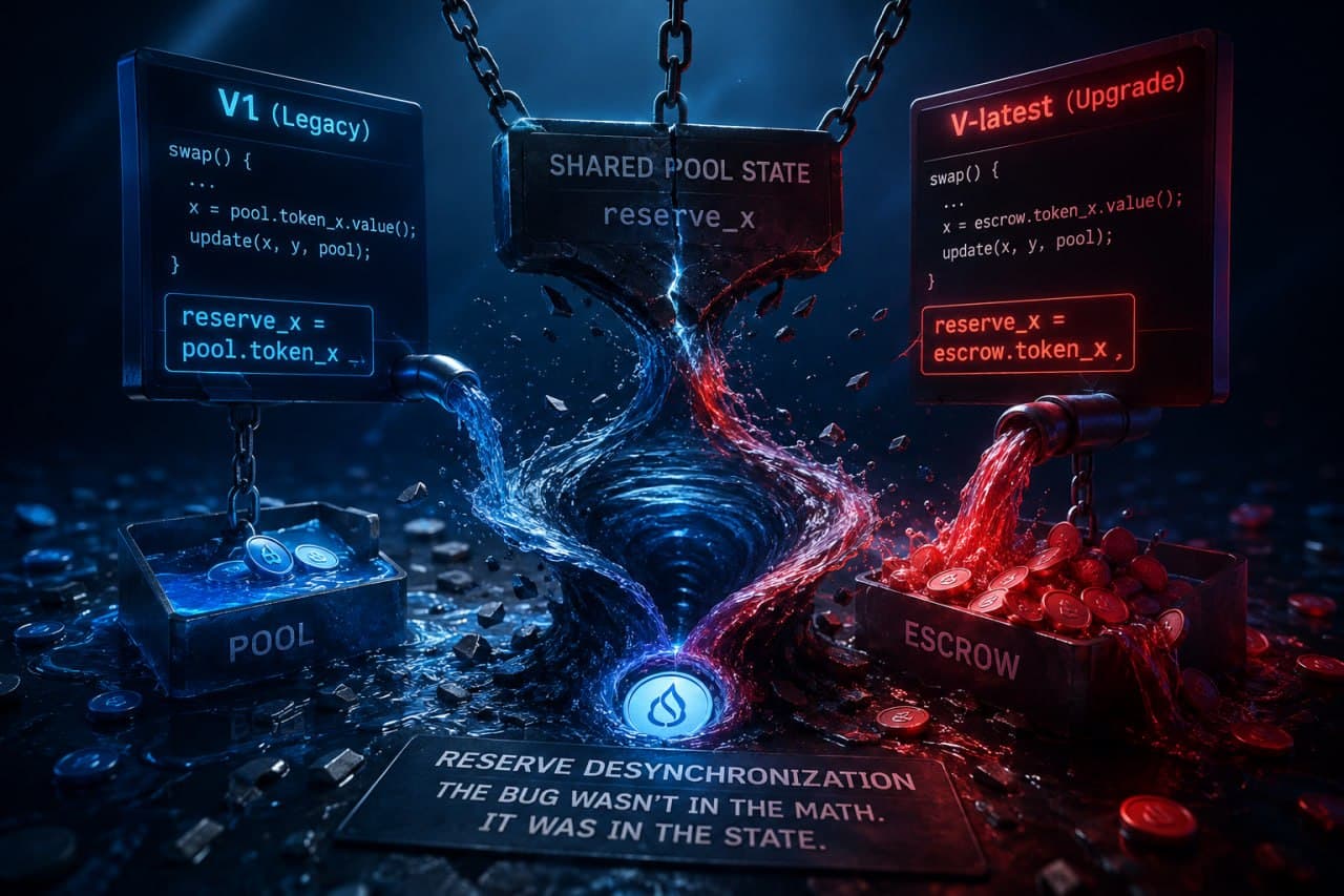 BlueMove Was Not an Overflow Bug — How a Cross-Version Reserve Desync Drained 714,000 SUI